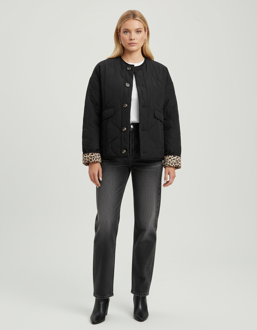 Leopardenmuster Jacke für Frauen