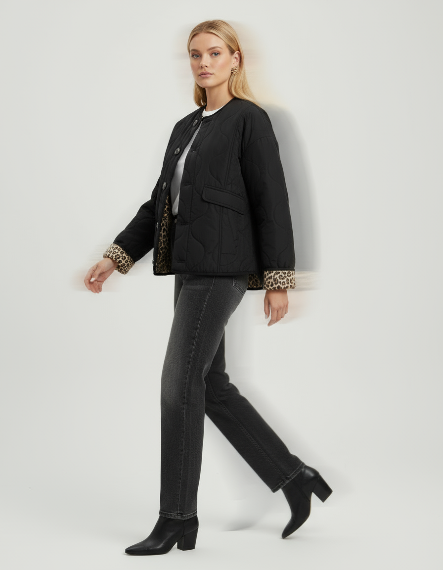 Leopardenmuster Jacke für Frauen