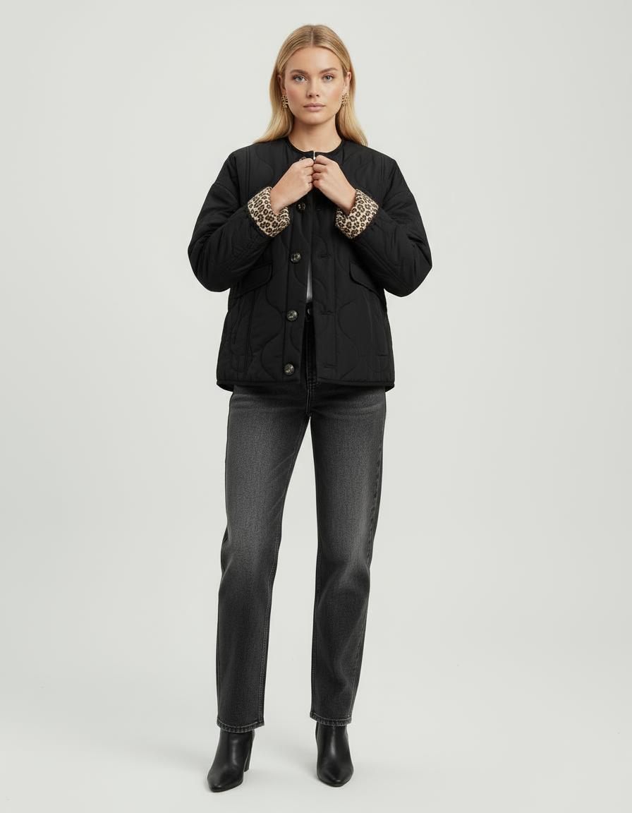 Leopardenmuster Jacke für Frauen