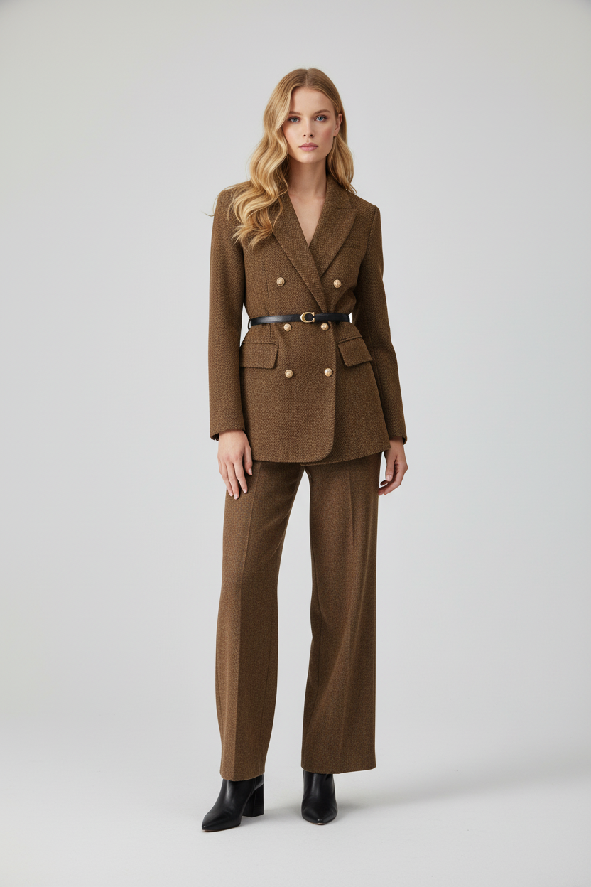 Herringbone Pattern Blazer for Women