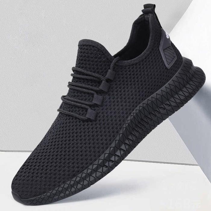 Herresneaker – Pustende Mesh – Støtdempende Såle – Lav Profil – Komfortabel Passform