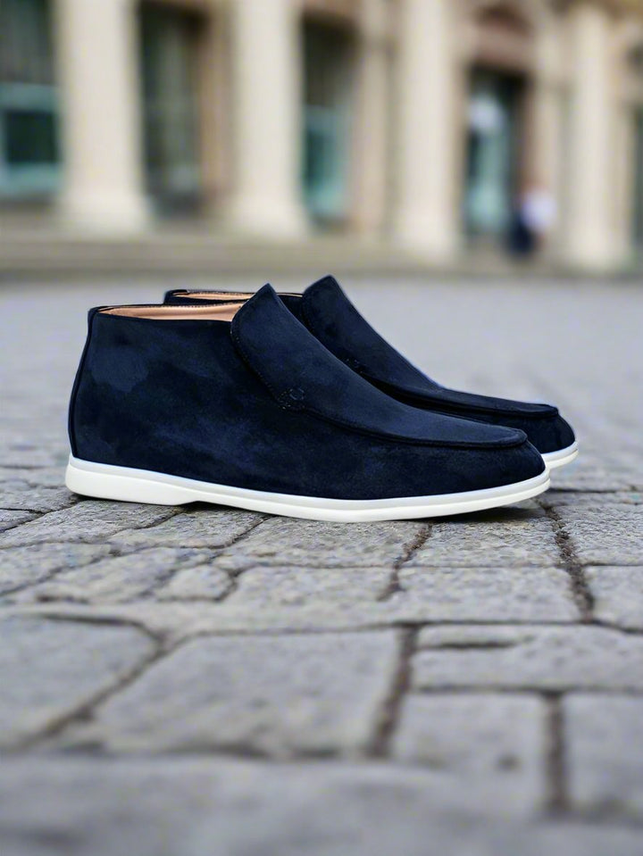 Herre Chukka Boots - Semsket Skinn - Slip-On - Komfortabel Gummisåle - Minimalistisk Design