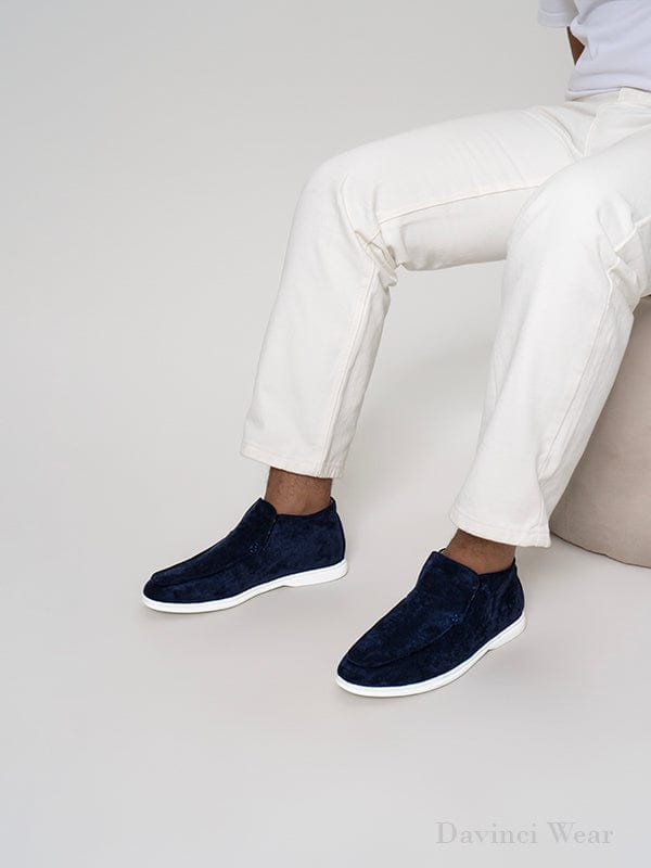 Herre Chukka Boots - Semsket Skinn - Slip-On - Komfortabel Gummisåle - Minimalistisk Design