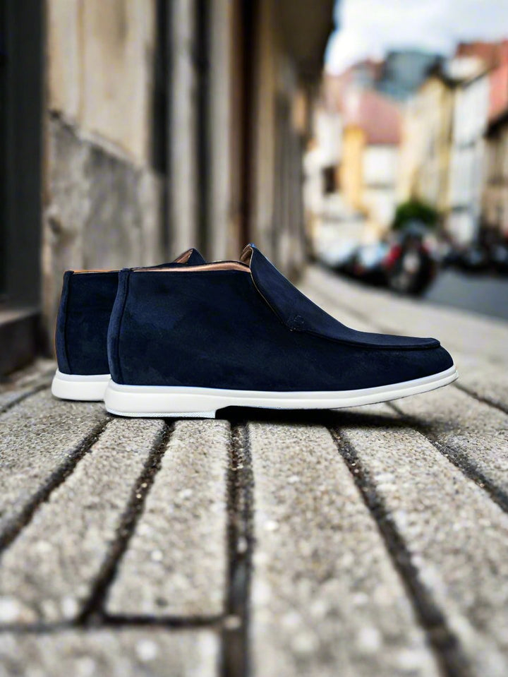 Herre Chukka Boots - Semsket Skinn - Slip-On - Komfortabel Gummisåle - Minimalistisk Design