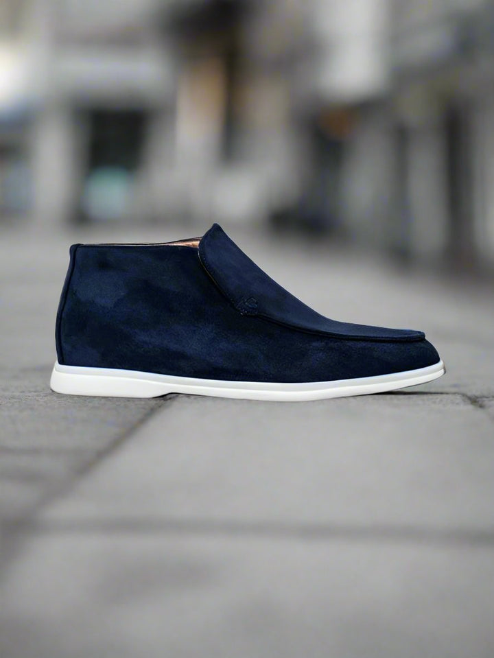 Herre Chukka Boots - Semsket Skinn - Slip-On - Komfortabel Gummisåle - Minimalistisk Design