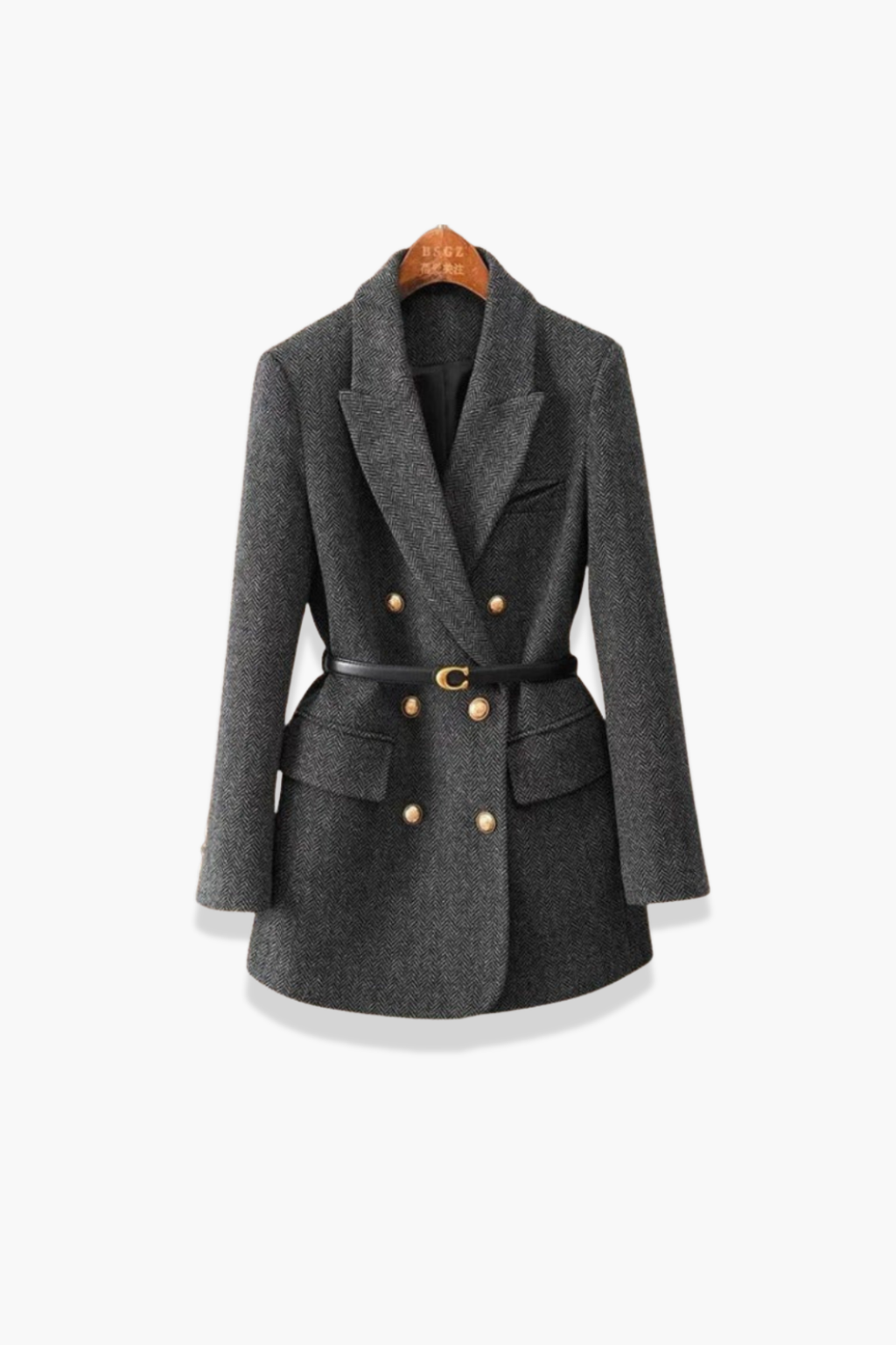 Herringbone Pattern Blazer for Women