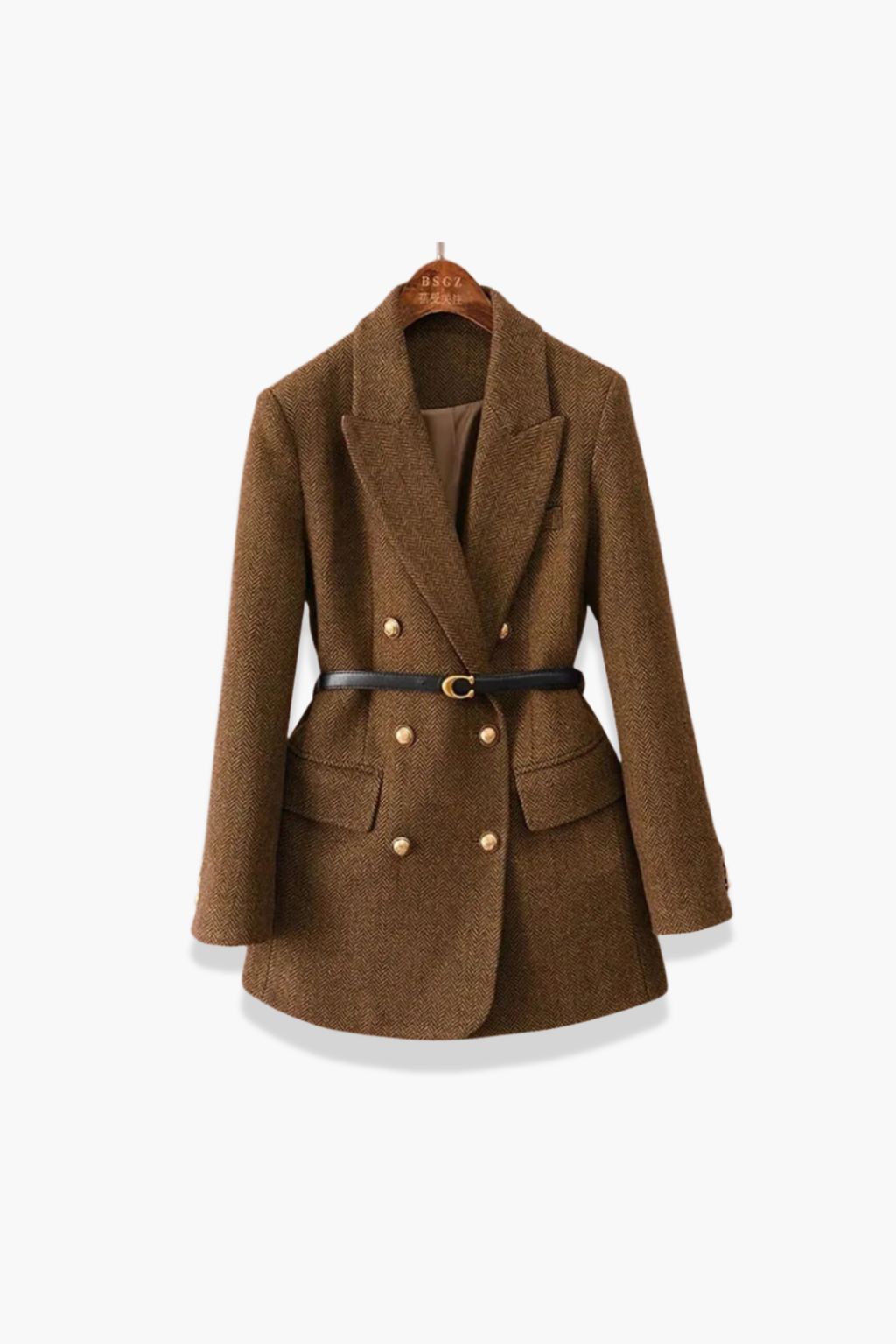 Herringbone Pattern Blazer for Women