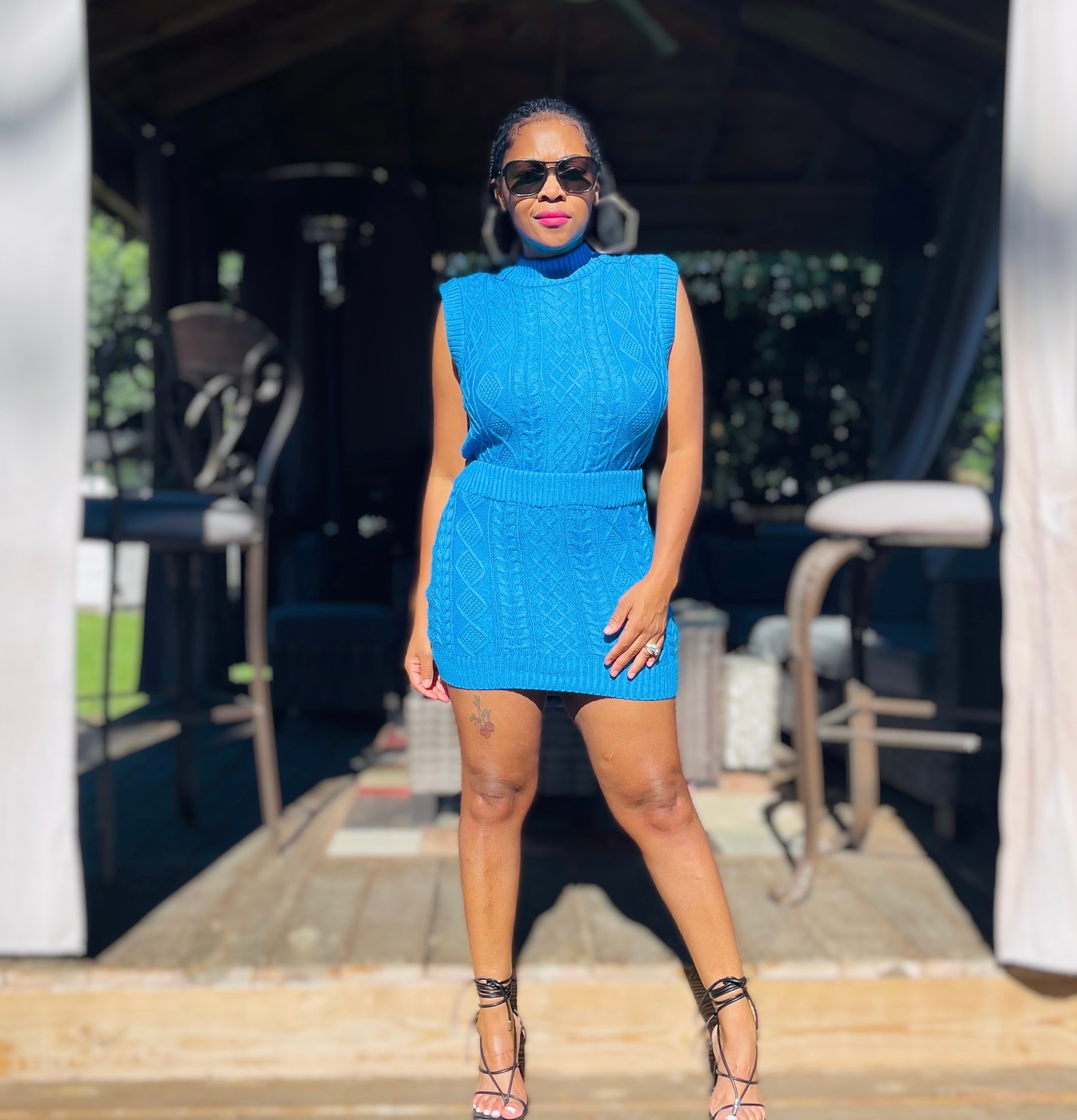 Pretty in Blue Skirt Set